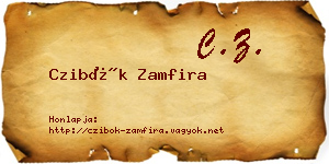 Czibók Zamfira névjegykártya
